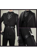 2XXT Cosplay Vtuber Virtual YouTuber Kuzuha Mafia Suit Cosplay Costume